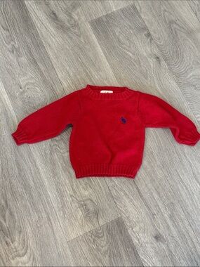 The Beaufort Bonnet Company Red Knit Baby Sweater